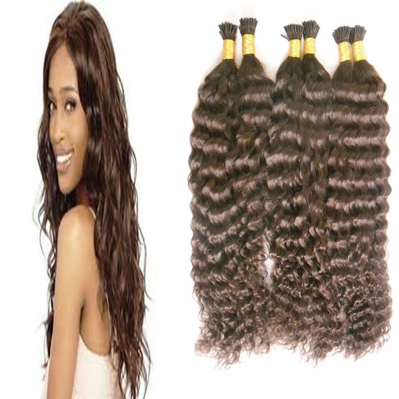 14 18 20 22 Fusion Hair Extensions 1g Remy I Tip Hair Kinky Curly