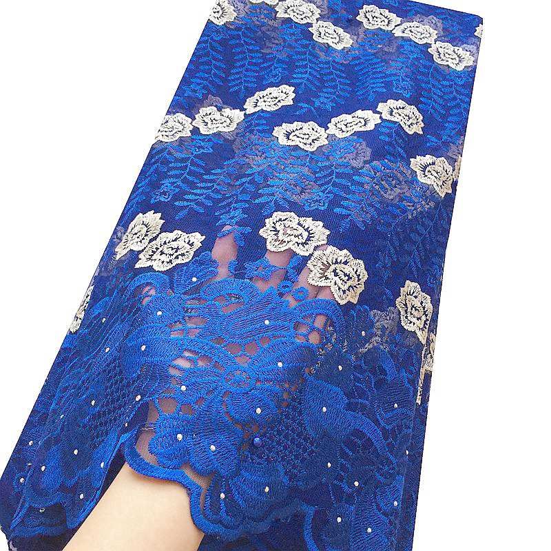 blue lace fabric