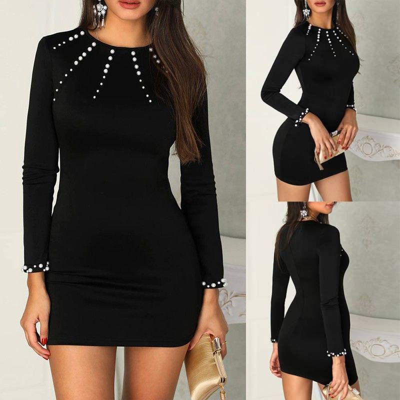 Acquista Le Donne Maxi Abiti Camicia Elegante Vintage Slim Mini Sexy Aderente Abito Discoteca Che Borda La Festa Del Partito Vestito Lungo Lseeve Tumblr A 19 14 Dal Yan556 Dhgate Com