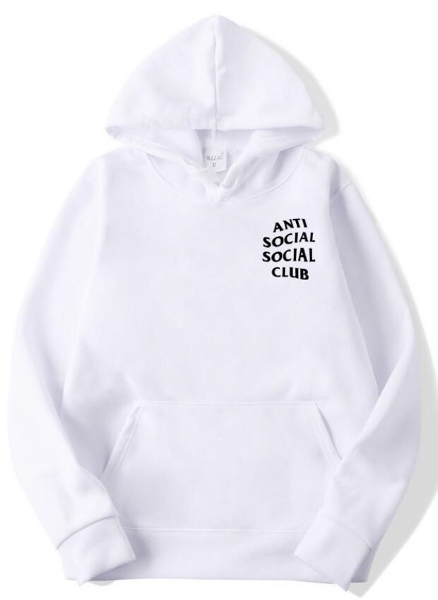 Compra Assc Sudaderas Carta Mujeres De Los Hombres Con Capucha Simple,  Además De Terciopelo Con Capucha De Anti Social Club Social Assc Con  Capucha Sudadera Con Capucha Impresa Floja Ocasional Con Capucha