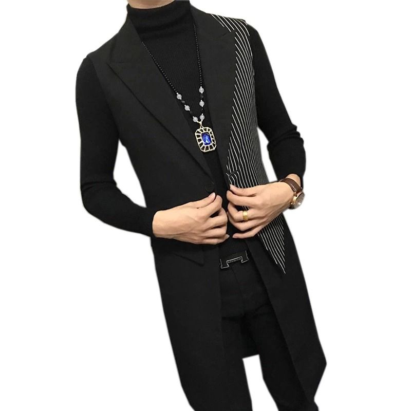 chaleco largo hombre