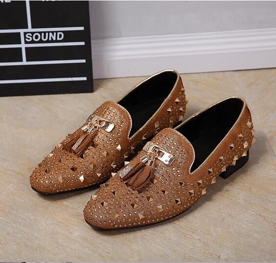 metallic gold loafers