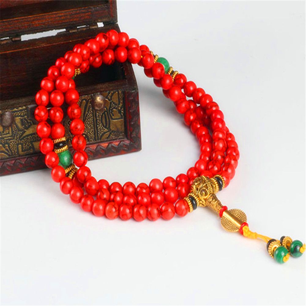 coral rosary beads