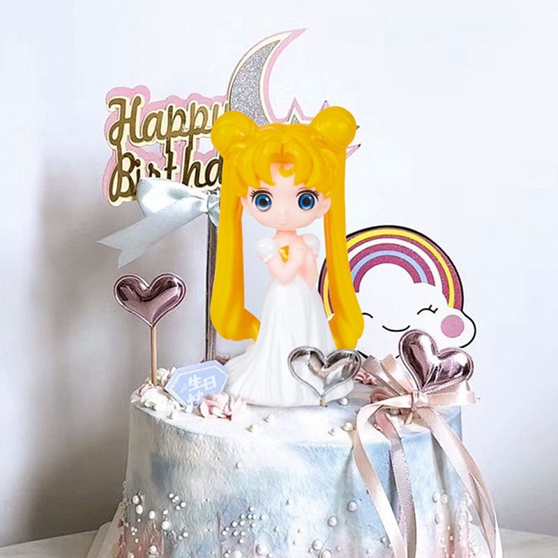 2020 Large Size Sailor Moon Decoration Happy Birthday Cake Toppers For