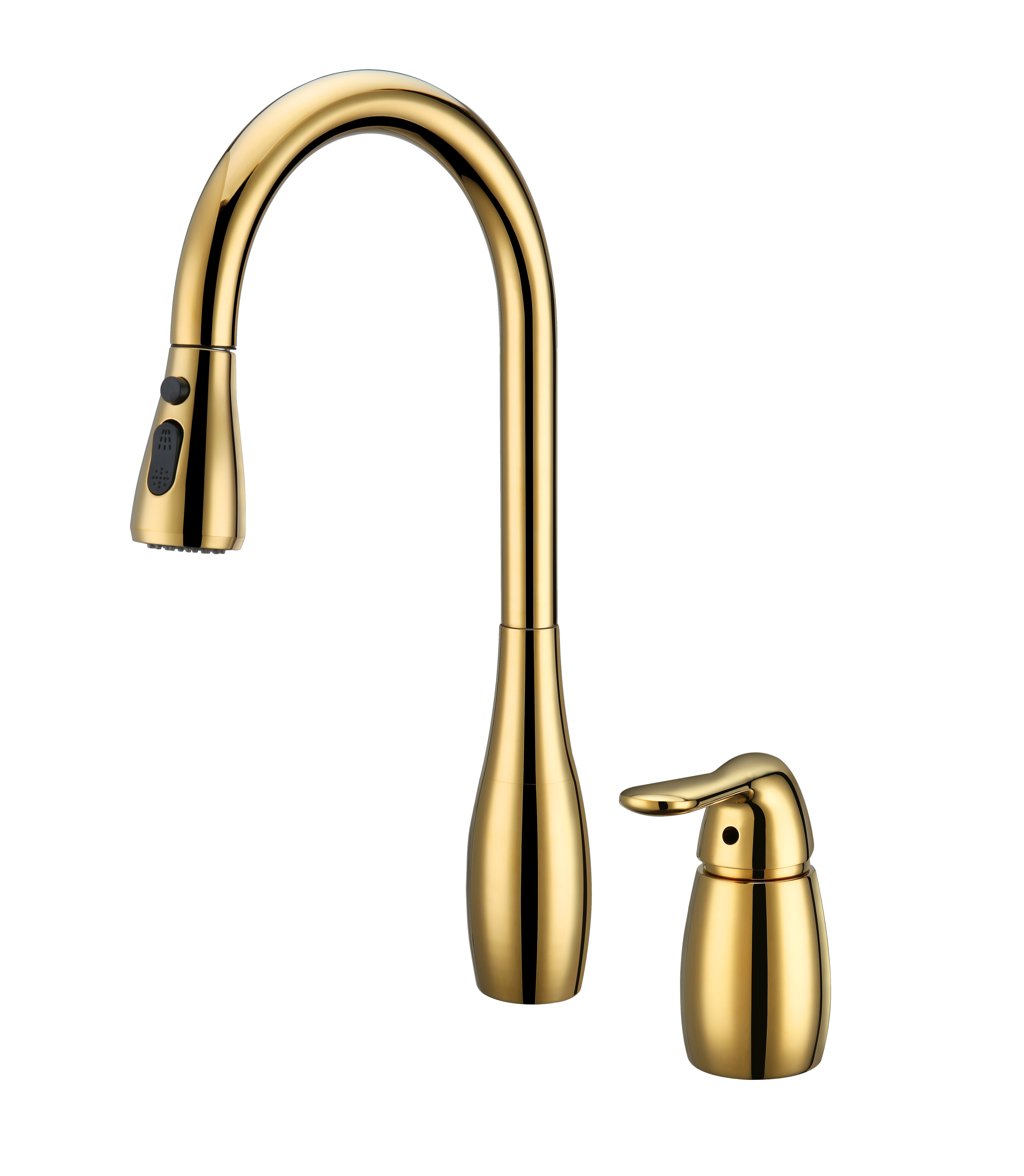 2020 Gold Pvd Single Handle Widespread Kitchen Faucet Kitchen 2 Holes Deck Mounted From Kavinxiaoyi