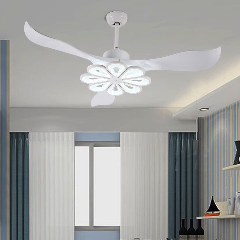 SJUN Ventiladores de techo con lámpara LED Luz de techo Moderno ventilador de techo redondo luces led Adecuado para la habitación de los niños Dormitorio sala de estar Cocina Lámpara de techo interior