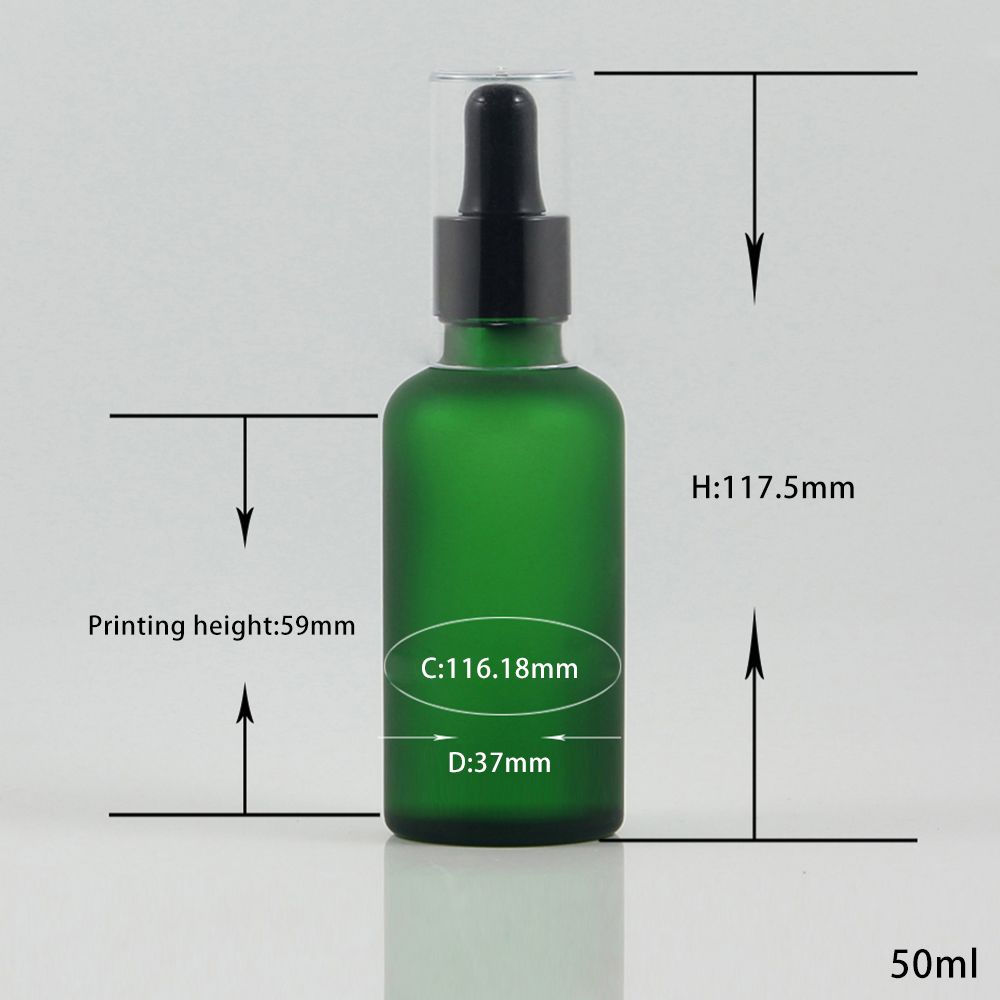 Download New Style 50ml Empty Glass Green Frosted Dropper Bottle ...
