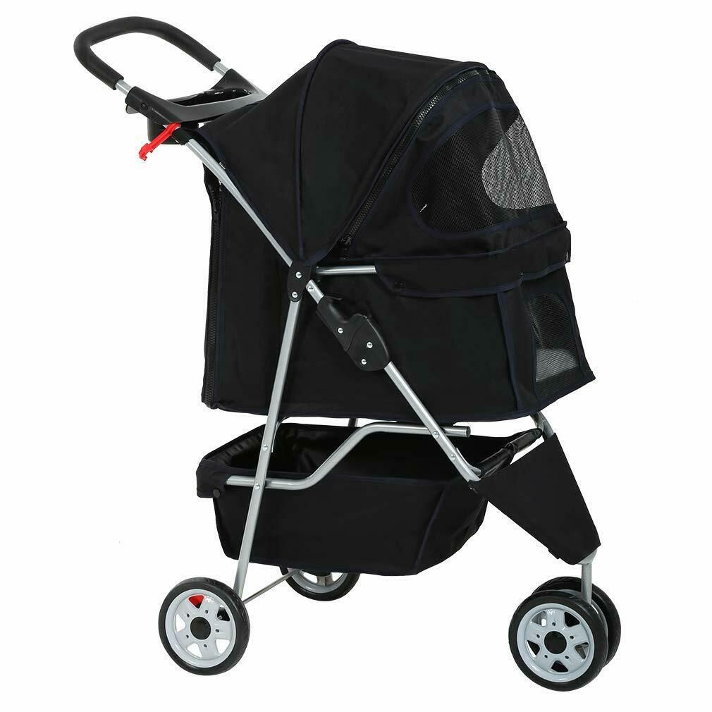 black 3 wheel stroller