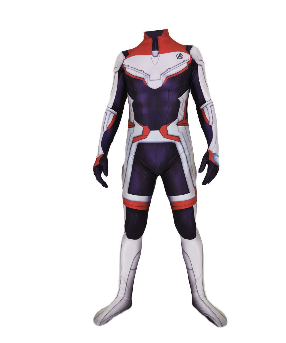 US SHIP Avengers Endgame Quantum Realm Cosplay Zentai Costume Bodysuit Tights