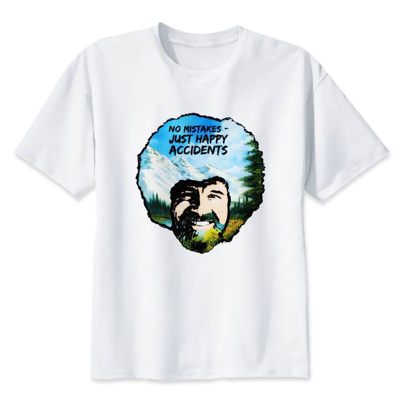 Bob Ross Di Nuovo Modo Di Marca T Shirt Hip Hop 3d Stampa Skulls