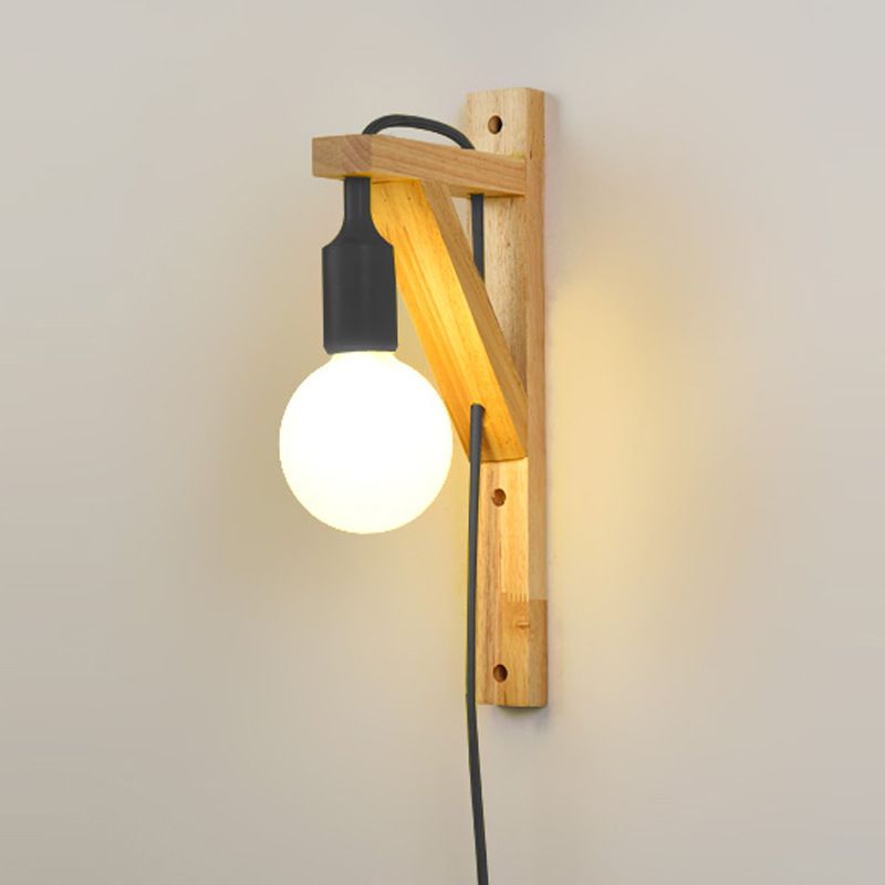 Lámpara de pared LED decorativas de madera modernas E27 luz Lámpara de pared LED decorativas de madera modernas E27 luz