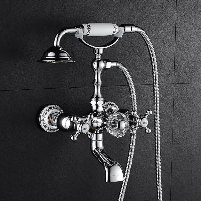 2020 Bathtub Faucets Luxury Chrome Brass Bathroom Faucet Mixer Tap