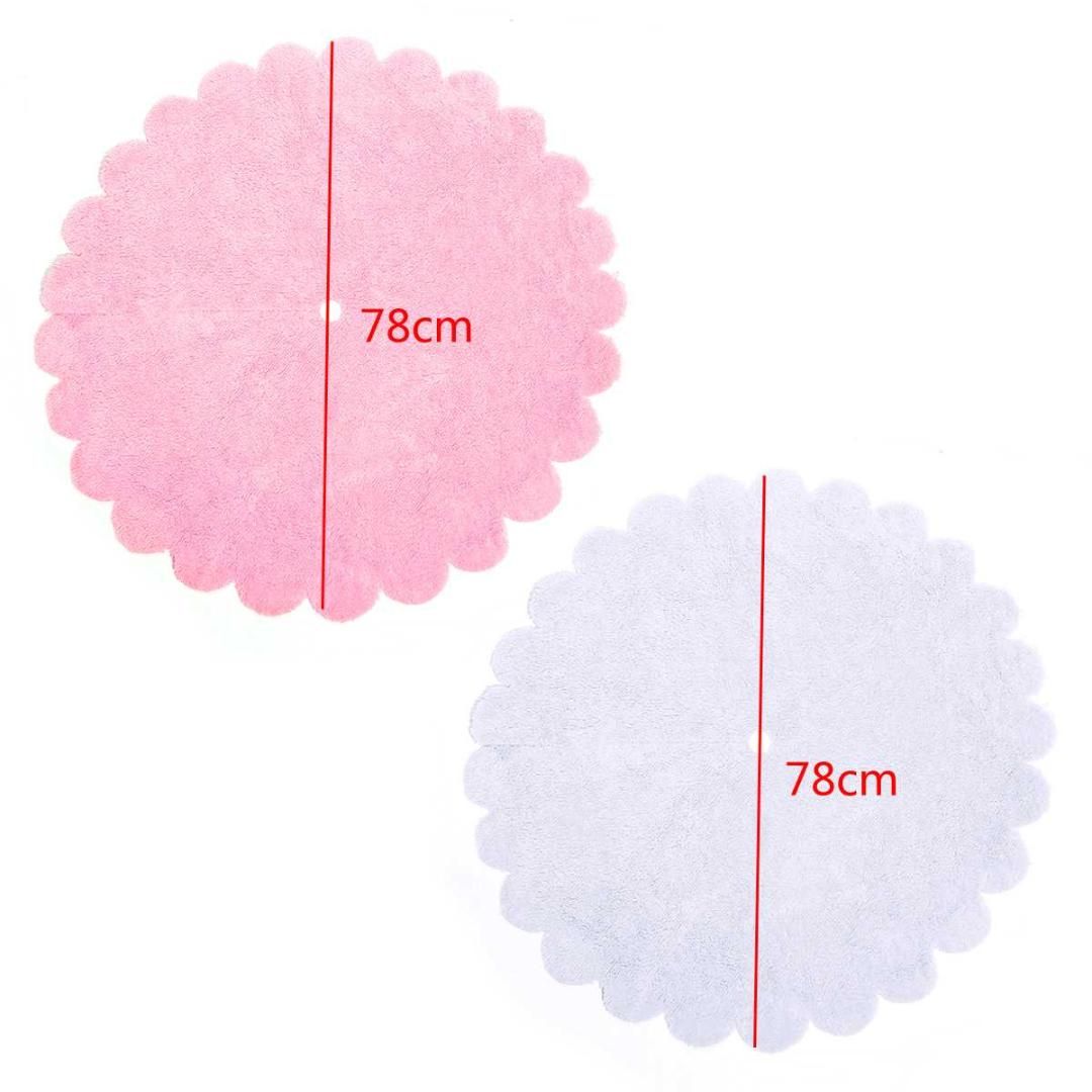 White Pink Christmas Tree Skirt 78cm Round Carpet Christmas Decorations For Home Floor Mat New Year Tree Skirts Christmas Decorations Online Christmas Decorations Online Shopping From Aozhouqie 25 71 Dhgate Com