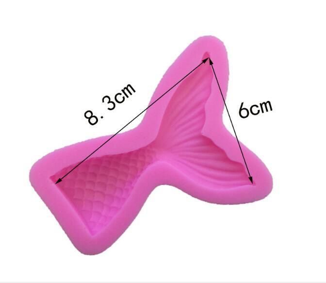 Decoration Chocolate Fish Fork Tail Soap Mould Bakeware Baking Tool Cake Mold