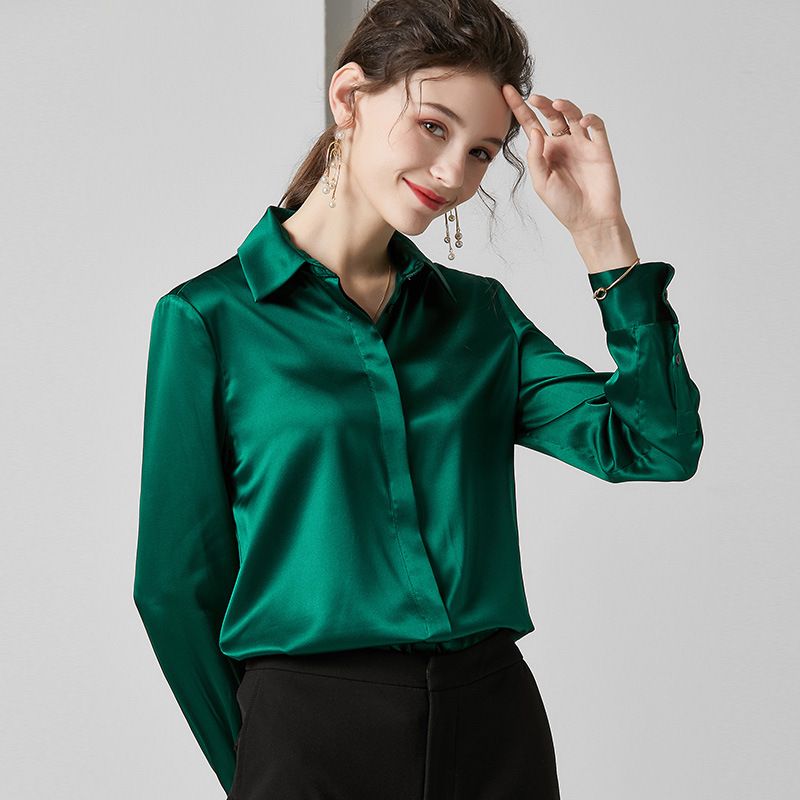 Jabeth Wilson Cuatro pavimento Blusas de las mujeres Camisas Manchas de seda pura Blusa de seda Mujer Camisa de manga Jabeth Wilson Cuatro pavimento Blusas de las mujeres Camisas Manchas de seda pura Blusa de seda Mujer Camisa de manga