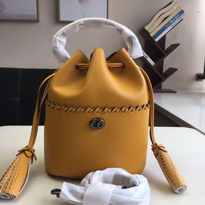 yellow leather purse handbag