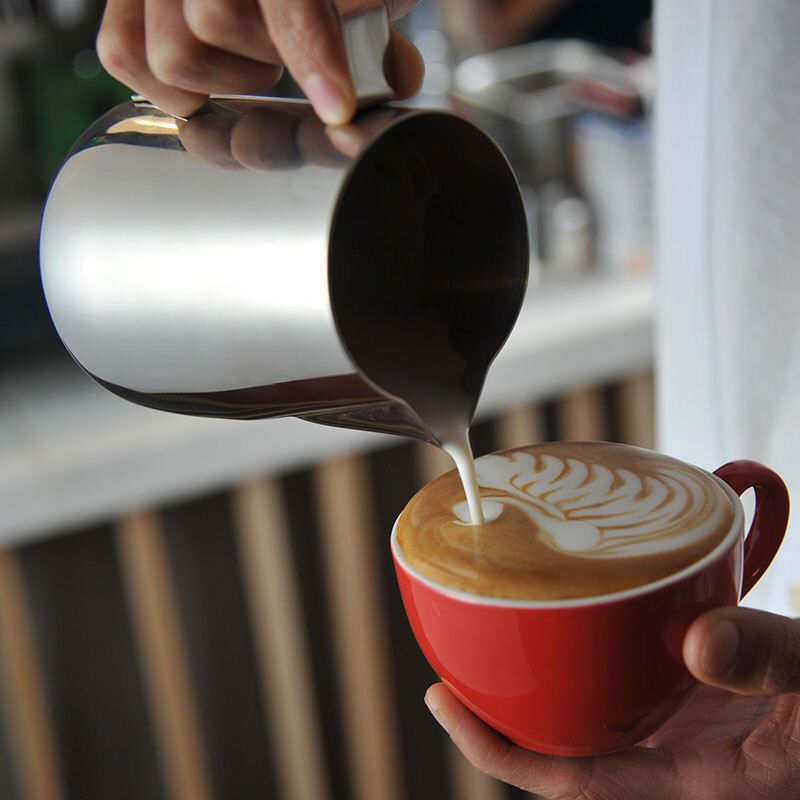 Frothing Jug 12 Oz 350ml Stainless Steel Milk Cup Milk Frothing Pitcher Coffee Milk Jug Cappuccino Milk Jug Coffee Frothing Jug Pull Flower Cup Milk Pot Of Milk Cup By Valink