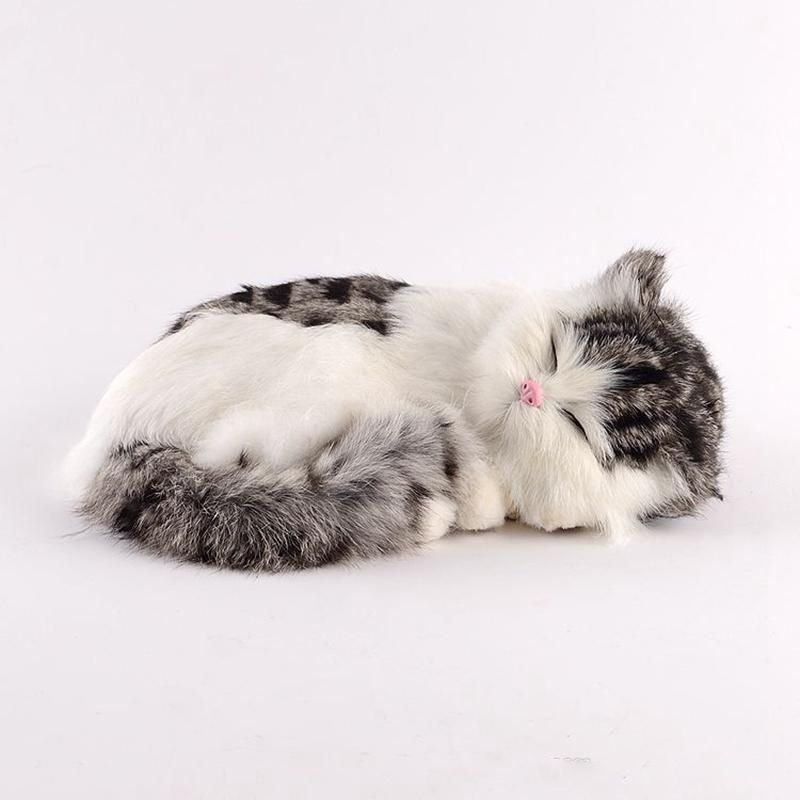 lifelike plush cat