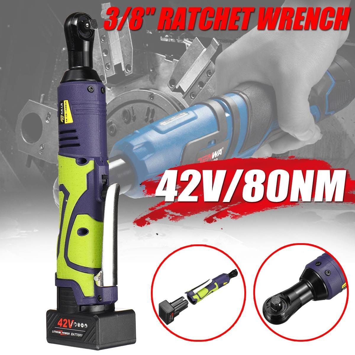 2020 3 8 Lithium Ion Battery Electric Ratchet Wrench Rechargeable Electric Cordless Wrench Kit Power Tools For Car 12v 18v 42v Y200323 From Shanye09 90 21 Dhgate Com