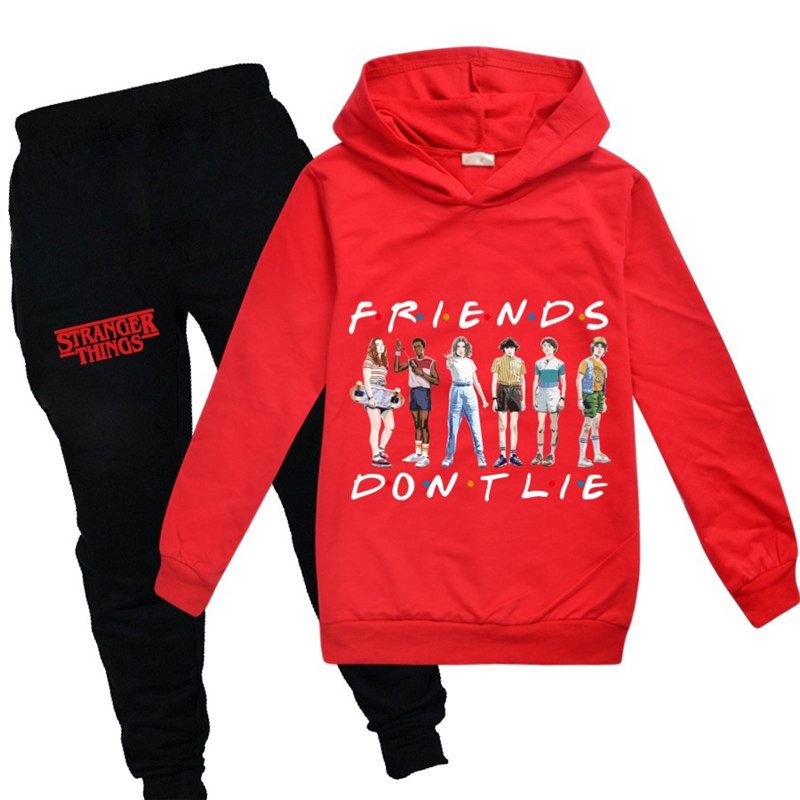 Stranger Things Kids Set In Long Sleeve Hoodie And Pants By