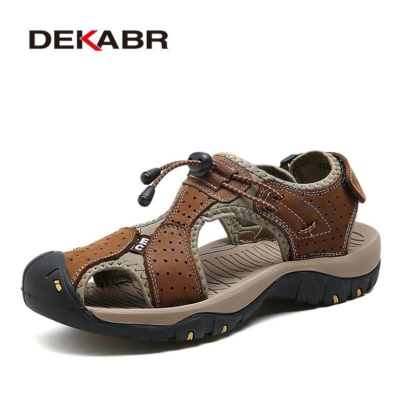Men Sandals Fashion Genuine Leather Casual Shoes Classic Style Male Sandals Breathable Summer Shoes for Men Men Sandals Fashion Genuine Leather Casual Shoes Classic Style Male Sandals Breathable Summer Shoes for Men