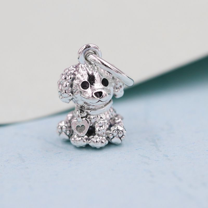 S925 Sterling Silver Poodle Puppy Dog 