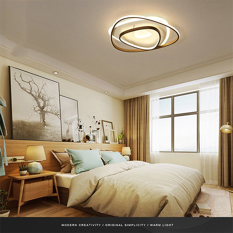 Led Ceiling Light Triangle Shaped Creative Bedroom Living Room Study Led Ceiling Lamp Simple Post Modern Nordic Rc Dimmable Pendant Light Outdoor
