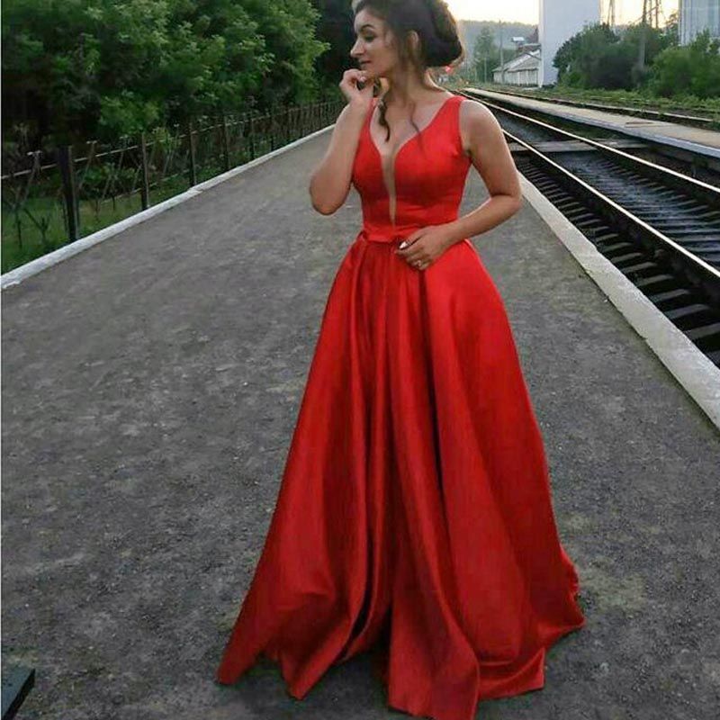 red satin dress plus size