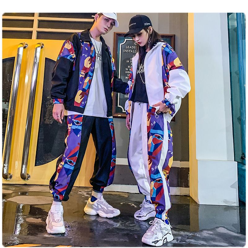 Compra Chándal De Hombres Hip Hop Streetwear Ropa Pareja Conjunto De Dos  Piezas Tractsuit Masculino Otoño Harajuku Patchwork Pantalones Chándales  Hombres Barato | Entrega Rápida Y Calidad | Es.Dhgate