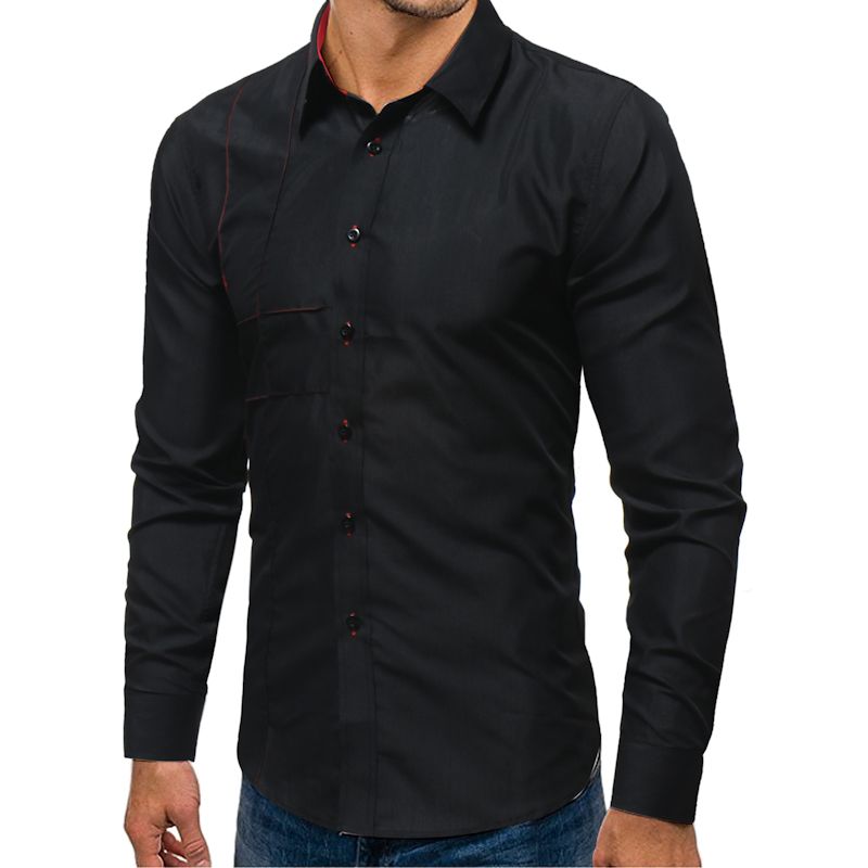 black plus size dress shirt