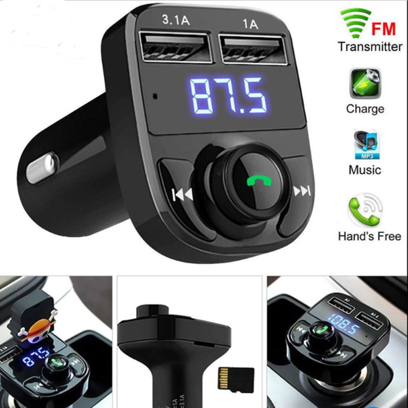 Wireless Bluetooth Handsfree Car Kit FM Transmitter MP3 Player Dual USB Charger*