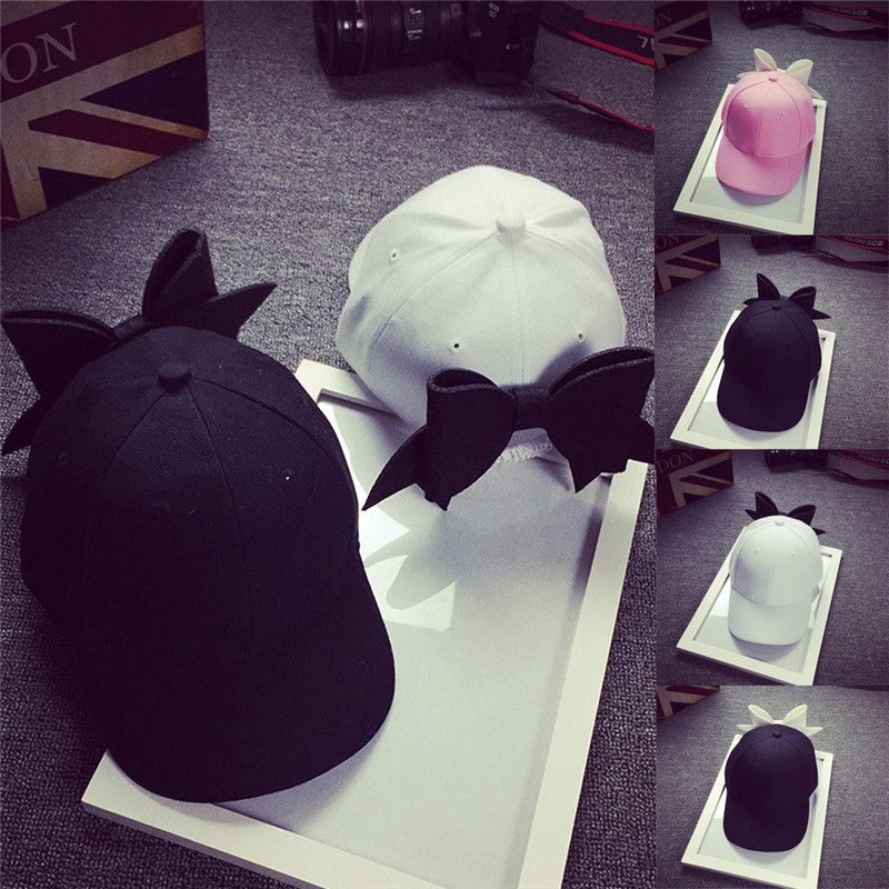 Hirigin New Fashion Women Girls Cute Bowknot Baseball Caps Outdoor