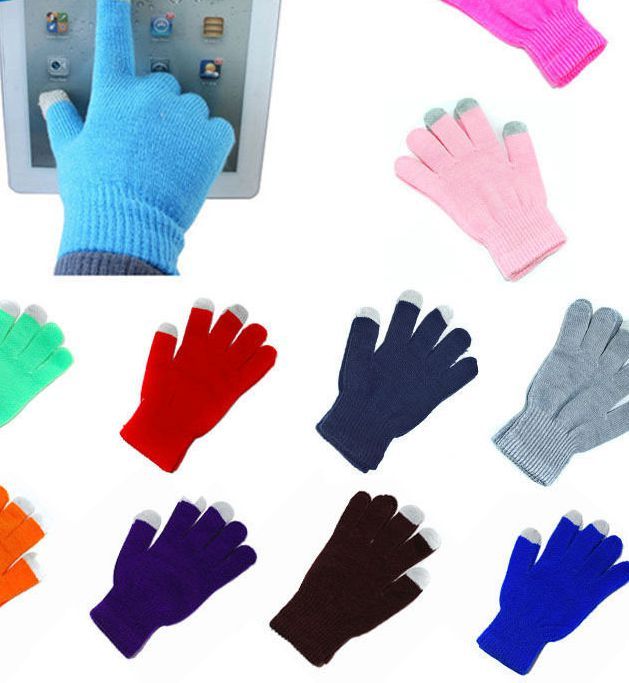 Mens Winter Knitted Touchscreen Gloves