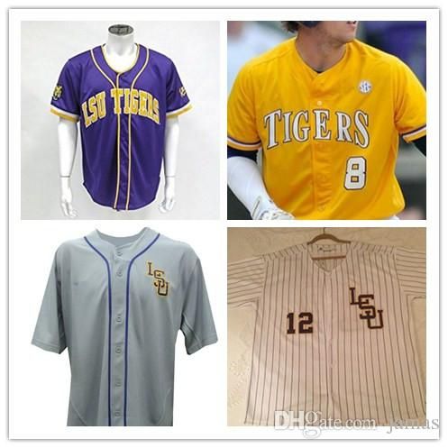 lsu baseball jersey white