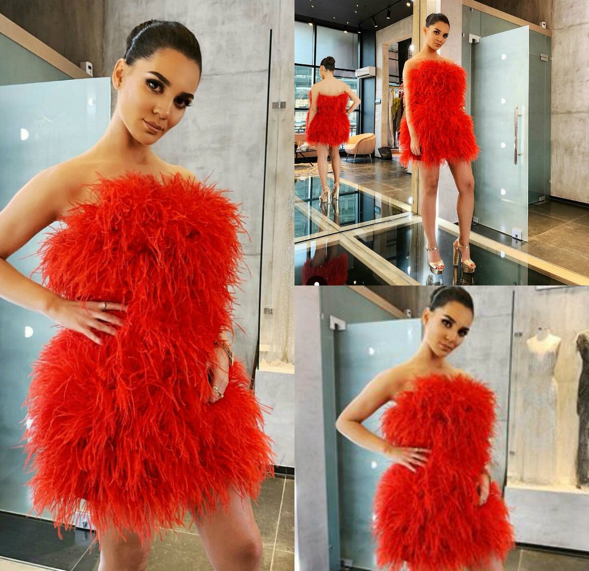 feather dresses 2019