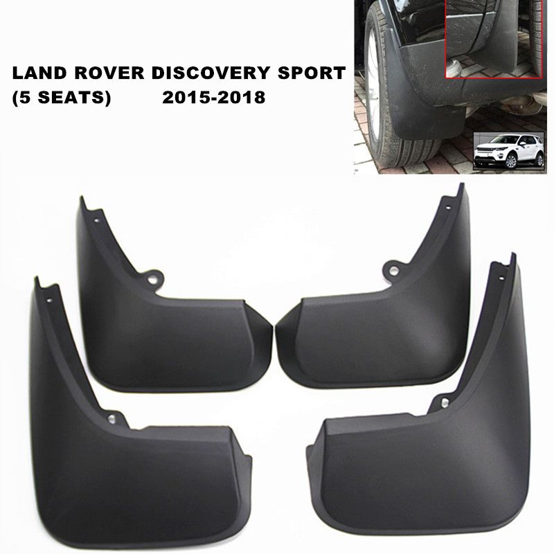 Black 4Pcs Front and Rear Car Mud Flaps Splash Guard Fender Mud Guards Mudguard Mudflaps for Discovery Sport 5-Seater 2015 2016 2017 2018 2019 2020