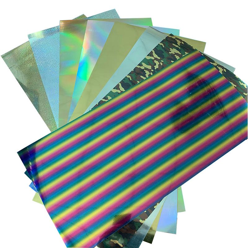 Wholesale 8 Sheets 25cmx50cm Hologram Heat Transfer Vinyl Heat