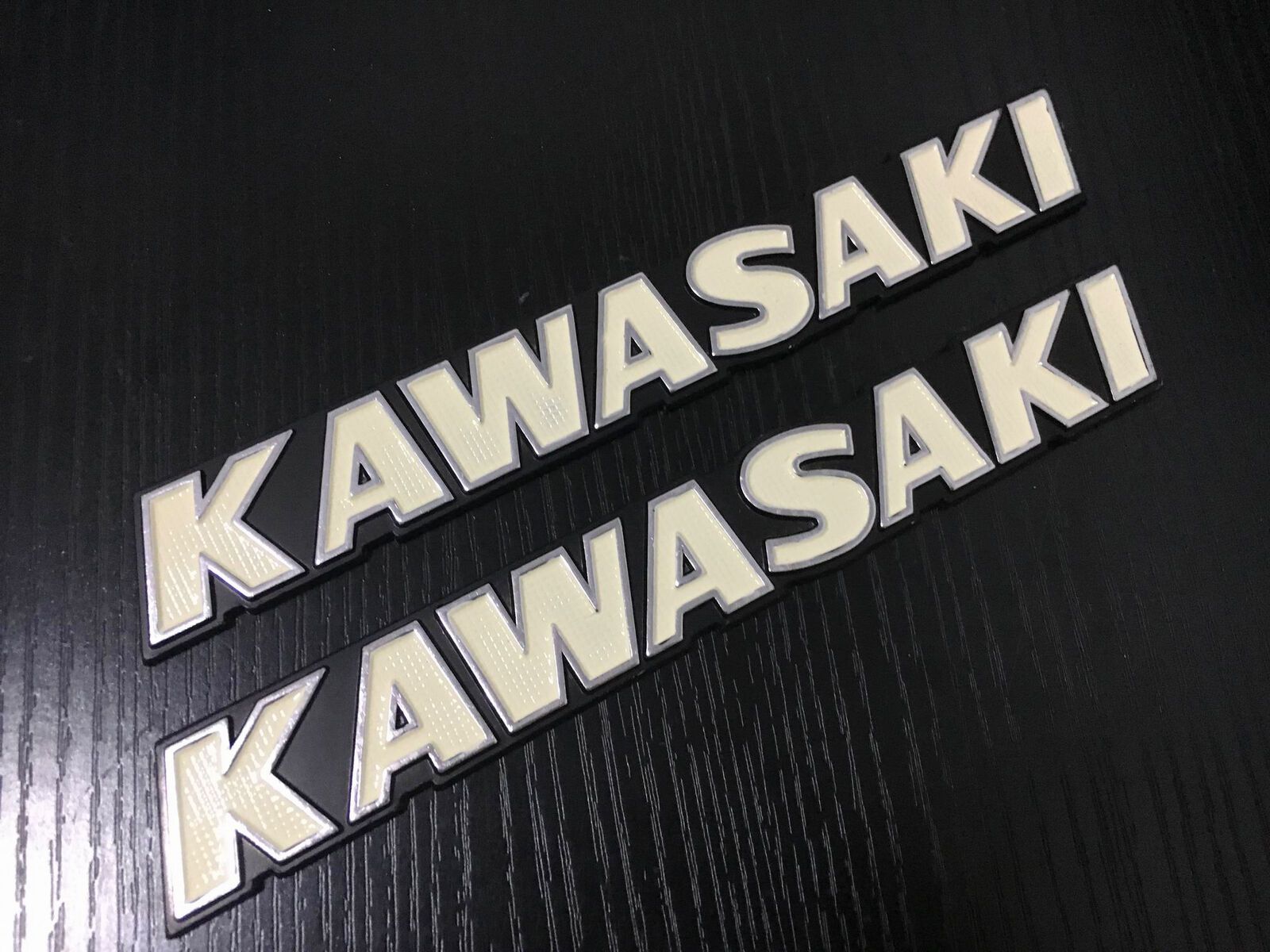 20cm OEM Motorcycles 3D Oil Tank Fairing Emblem Decal Sticker For Kawasaki Black