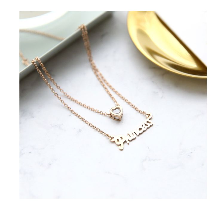 Lettre Amour Double Collier