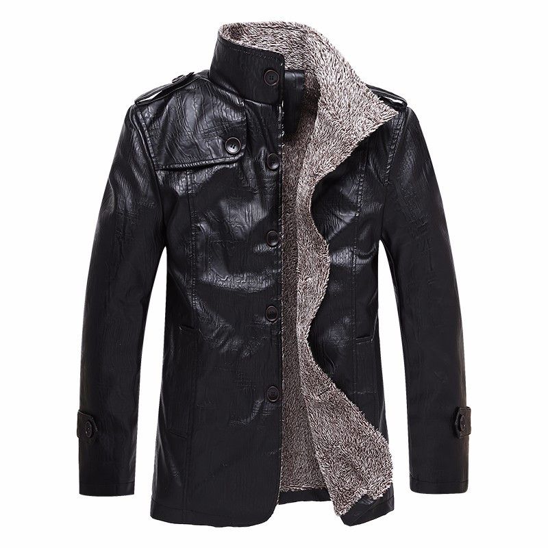 Compra Hombre Del Diseñador Chaqueta De Cuero Largas Estilos Gruesa Chaqueta  De Invierno Para Hombre De La Moda Caliente De Lujo De La PU Chaqueta De  Cuero Barato | Entrega Rápida Y