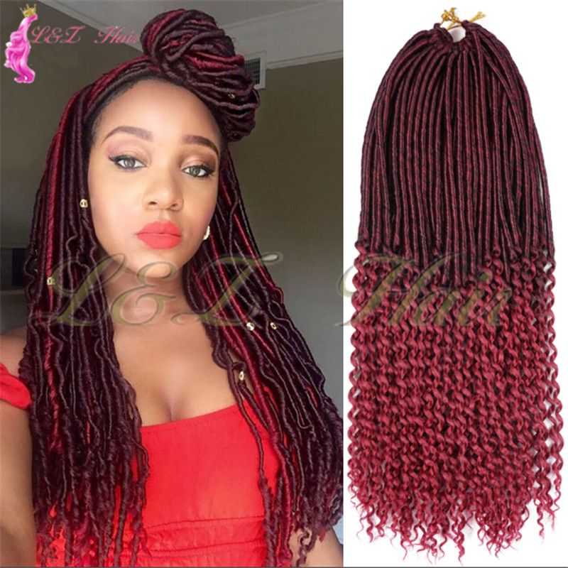 2020 100 Premium Synthetic Fiber 20 Bomba Faux Locs Soul Curly