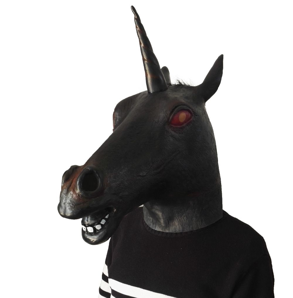 19 Hot Divertente Nero Unicorno Maschera Testa Di Cavallo Maschere Overhead Maschera In Lattice Cappuccio Animale Cosplay Fancy Dress Up Party Bar Maschera Cosplay Giocattoli Da 13,97 € | DHgate
