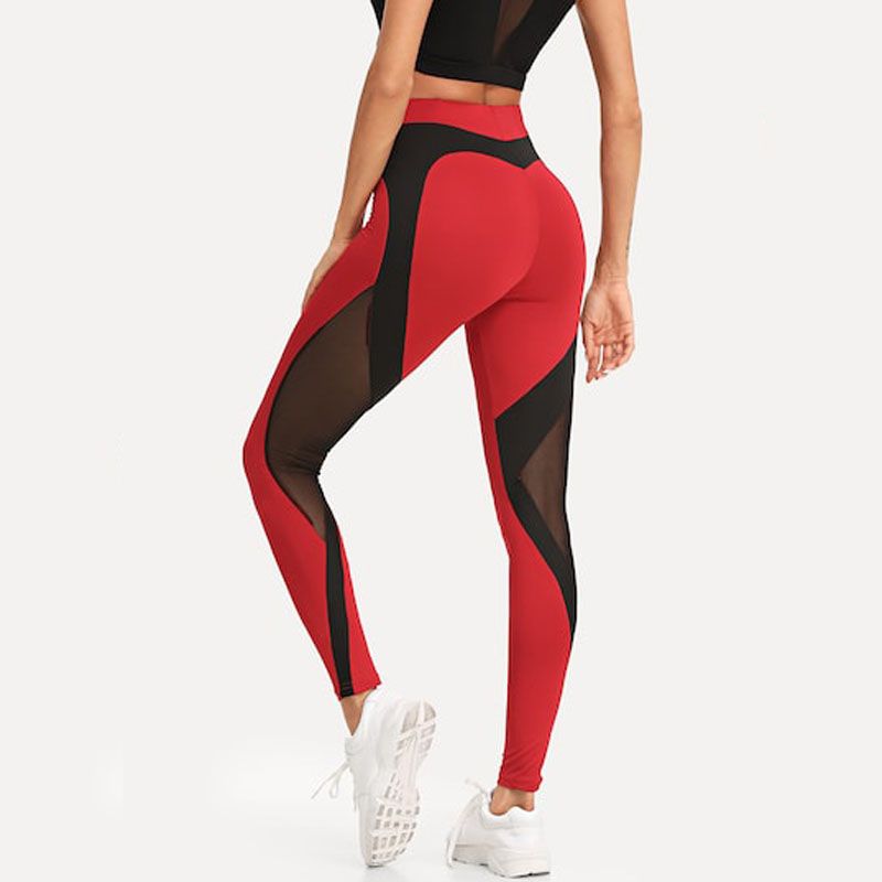 women's vintage lace print patchwork stretch leggings