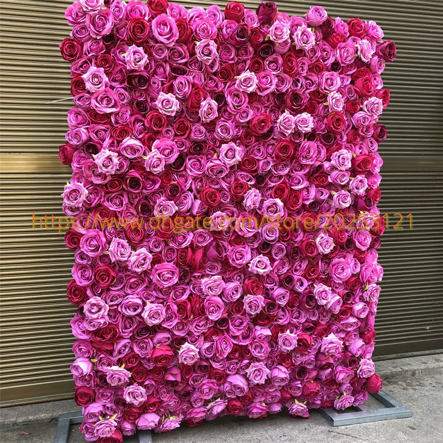 12 pçs / lote Artificial Flor Da Parede para Rosas Vermelhas Rosas peony  Wedding Backdrop Arco Centro