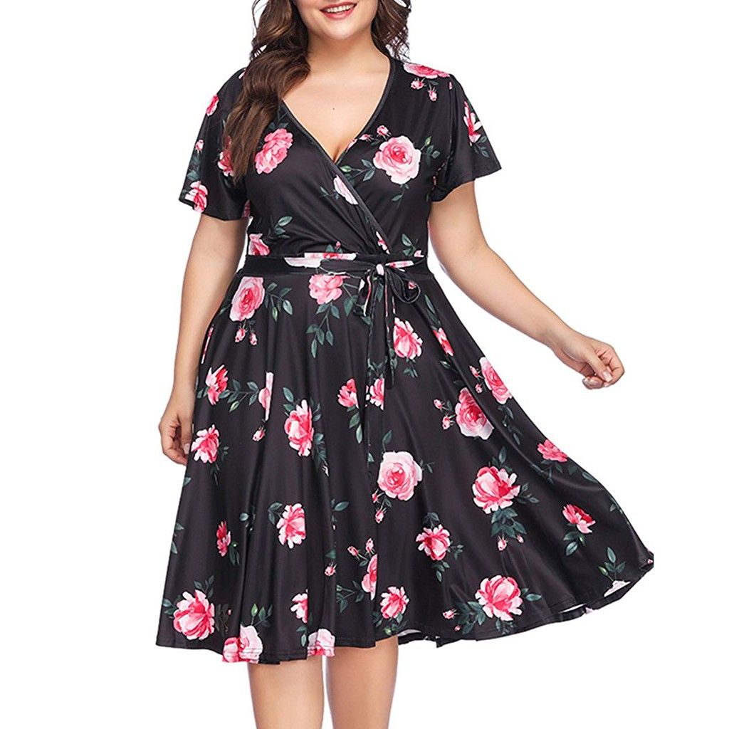 ladies plus size beach dresses