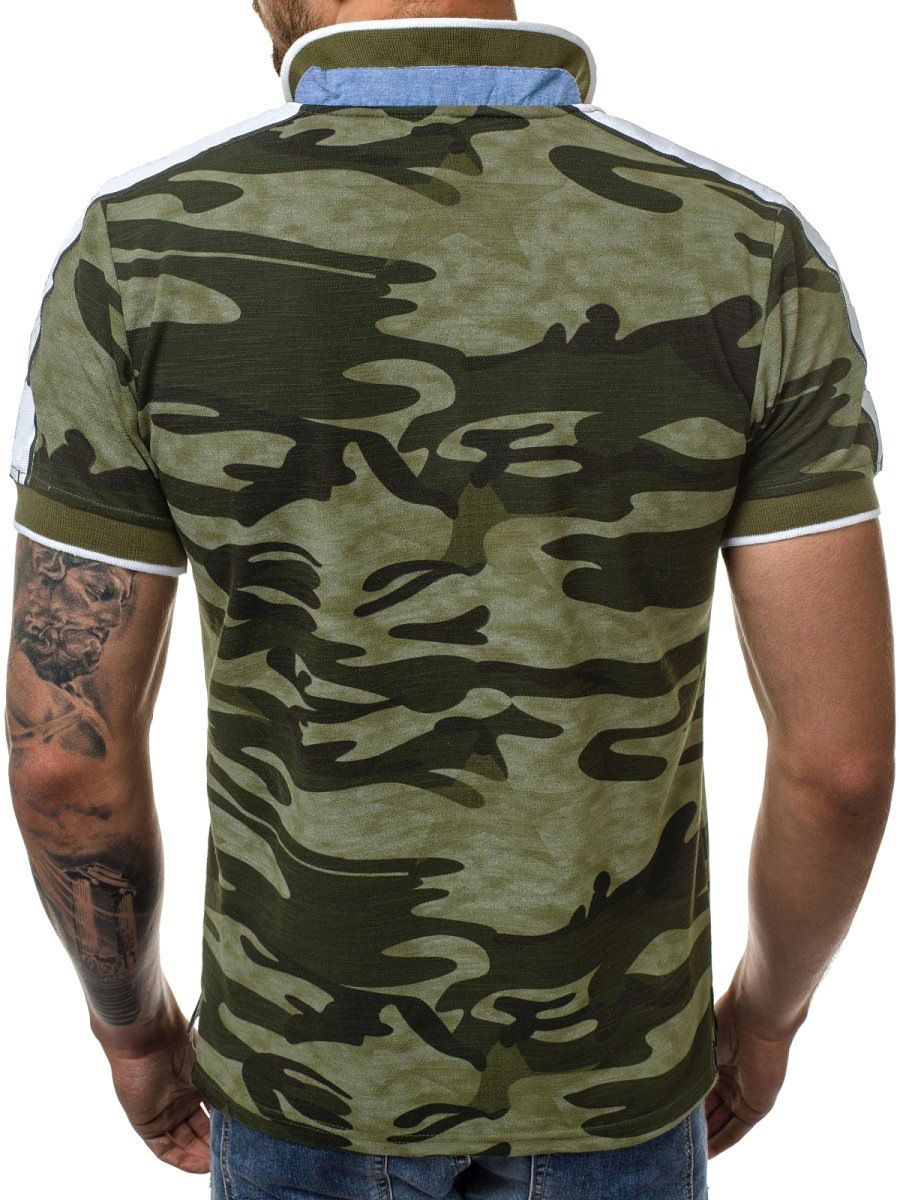 Купить Mens Polo Shirt Lapel 3D Digital 