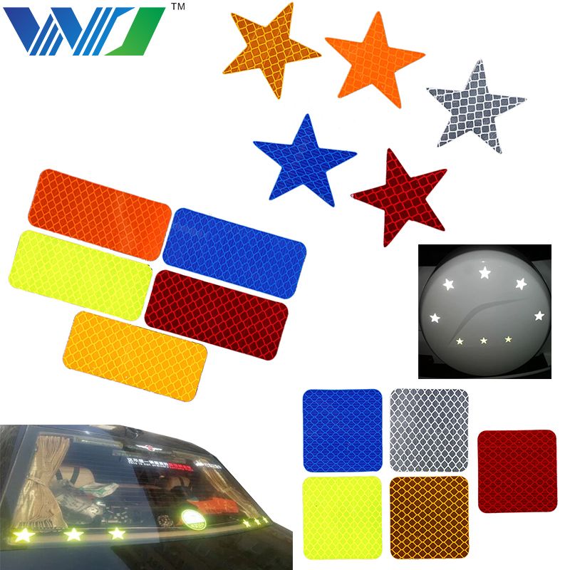 Wj 3 Sizes Car Sticker Reflective Safety Tape Warning Strip The