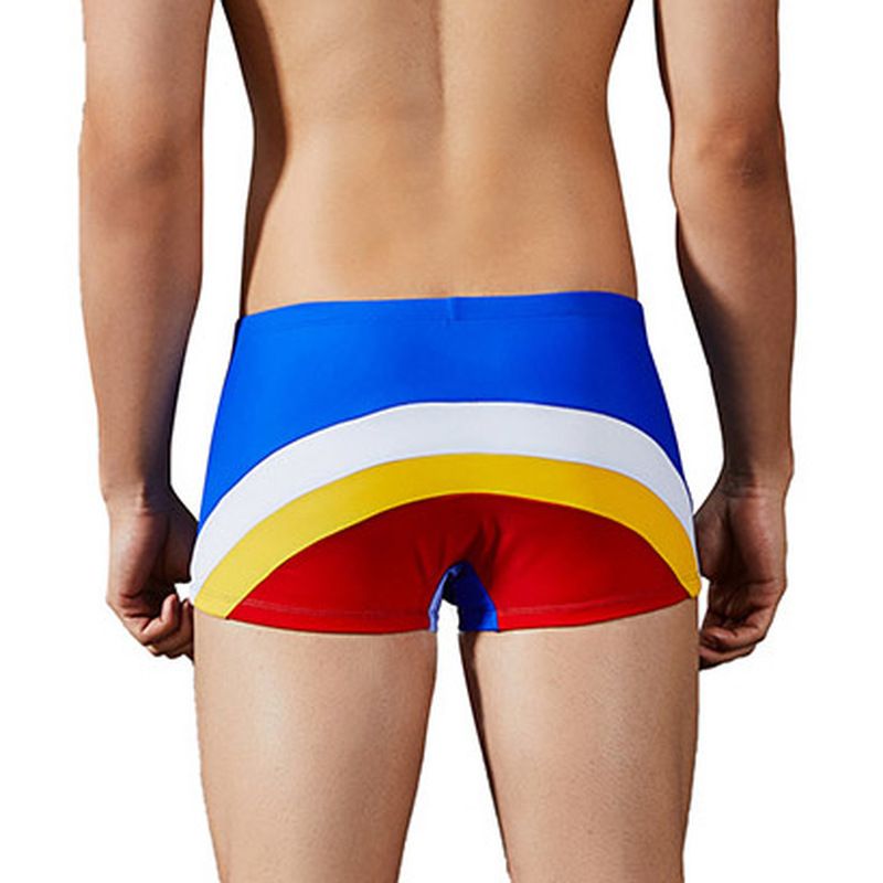 rainbow swim trunks mens