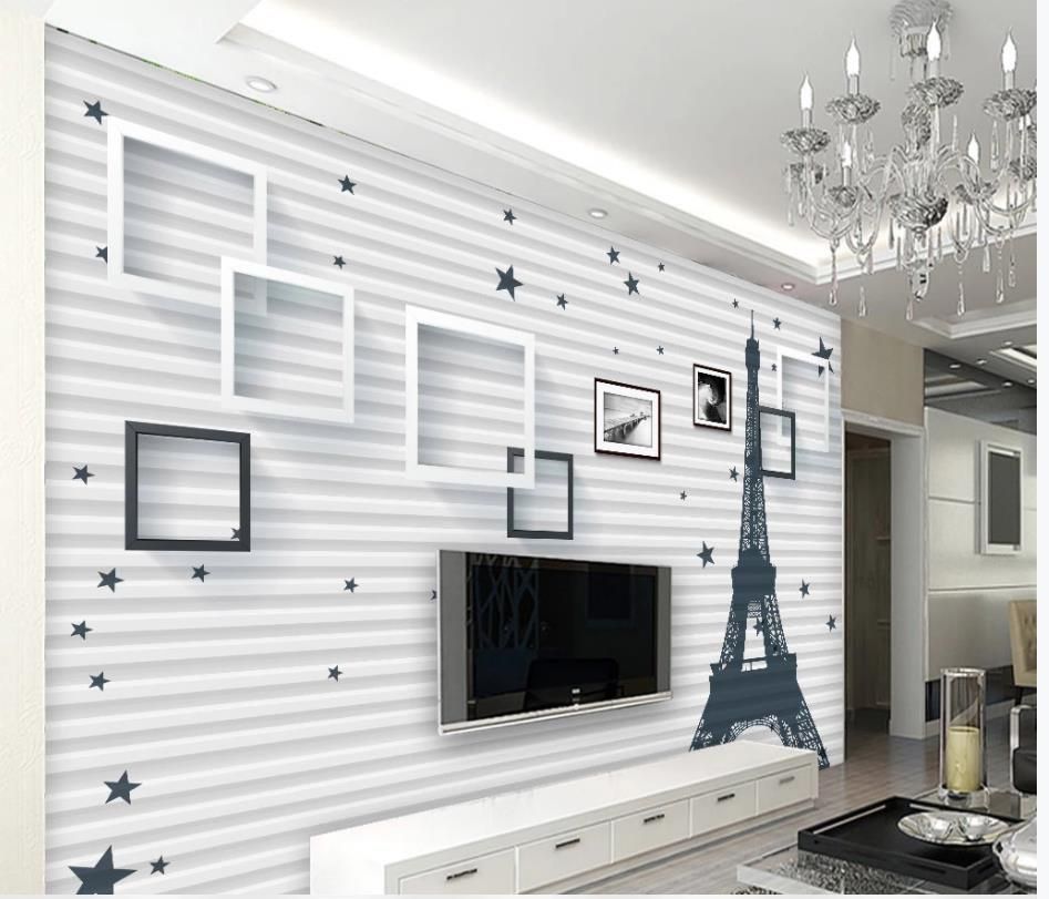 Modern Minimalist Box Stars Tower Art TV Background Modern Wallpaper For  Living Room From Yiwuwallpaper, $ | DHgate Israel