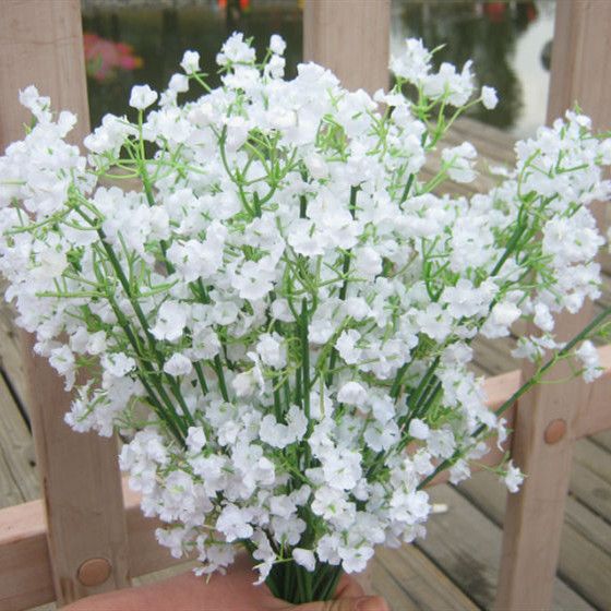 2021 White Artificial Baby Breath Flowers Artificial Gypsophila Fake
